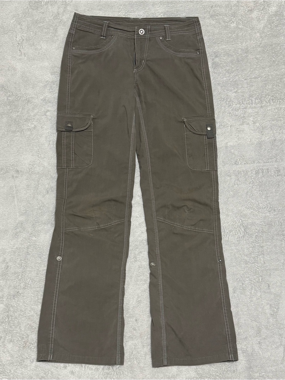 Kuhl Splash Roll Up Cargo Hiking Pants Womens Size 6 Gray Stretch Trail Gorpcore
